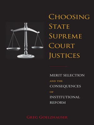 cover image of Choosing State Supreme Court Justices